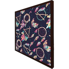 Pattern with different dream catcher amulet (Picture Frame) Brown | XL