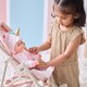 image 3 of Teamson Kids Jogging Doll Stroller in Beige with Confetti Pattern, Adjustable Canopy, Soft Grip, Harness & Storage Basket