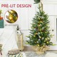 image 4 of HOMCOM 2 Pieces 3' Prelit Artificial Tabletop Christmas Trees, LED Display