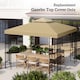 image 7 of Outsunny 3 x 3m Gazebo Canopy Replacement Cover 2Tier Roof Top Spare Part  Beige TOP COVER ONLY