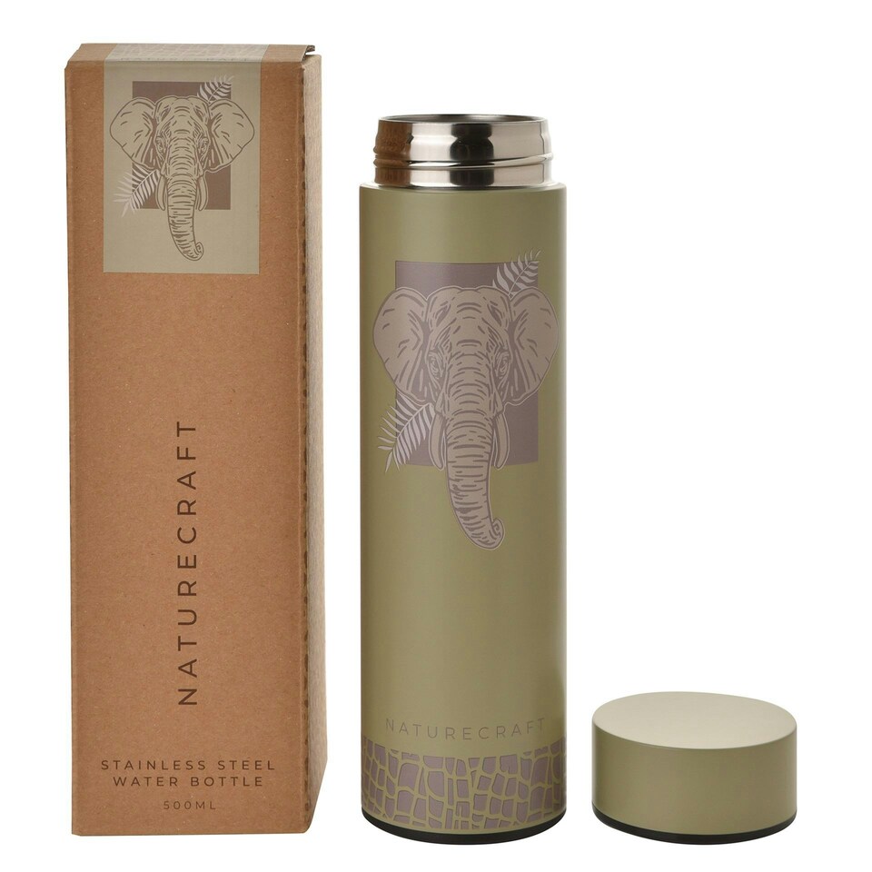 image 1 of Naturecraft Elephant 500ml Reusable Bottle Stone Grey | Stone | 500ml