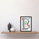 image 2 of Letter B Flowers Butterfly Birthday Gift Mum Black Framed Wall Art Print A4
