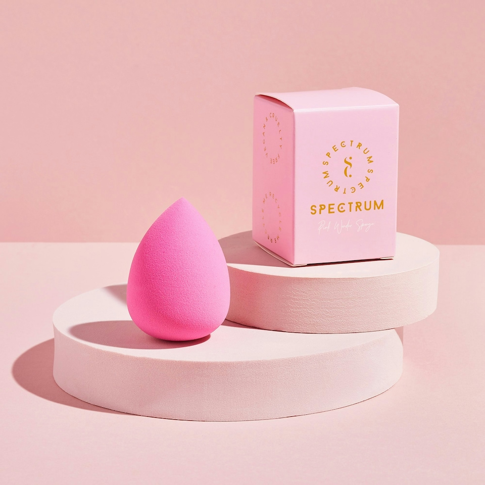 image 1 of Spectrum Wonder Pointed Pink Sponge, 3x1 Beauty Blending Set