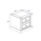 image 6 of Corona White, 2 Drawer Petite Bedside Cabinet White | antique waxed pine