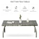 image 3 of Outsunny 90 cm Patio Rattan Coffee Table Outdoor Wicker Side Table Furniture