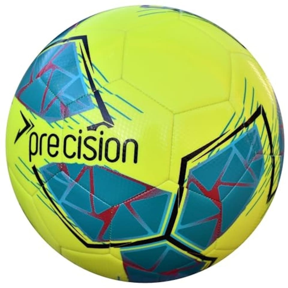 image 1 of Precision Fusion FIFA Basic Training Ball - 3 - Fluo Yellow/Teal/Cyan/Red - Precision - PRF2663 Yellow