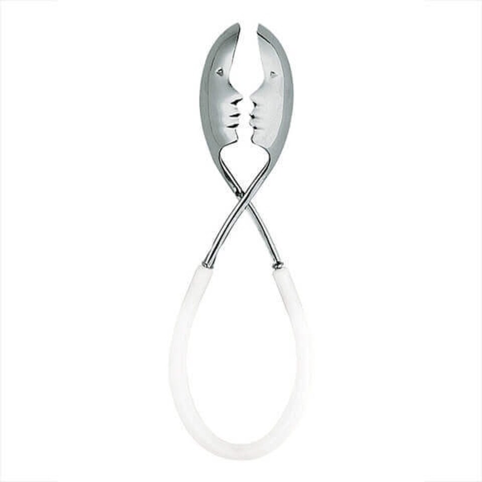 image 1 of Bugatti Kiss Salad Tongs White