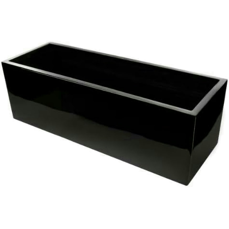 image 1 of Primrose Gel Coated Black Fibreglass Trough Garden Planter Small 24cm x 80cm