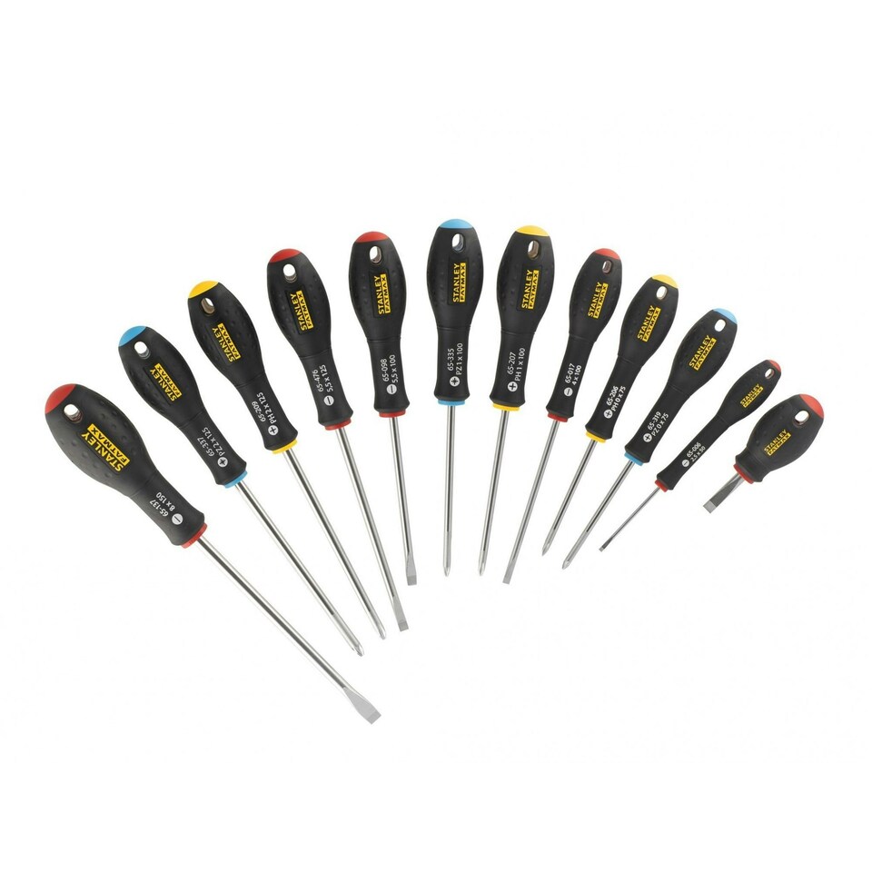 image 1 of Stanley Hand Tools Fatmax Screwdriver Set, 12 Piece - Multi Colour - One Size