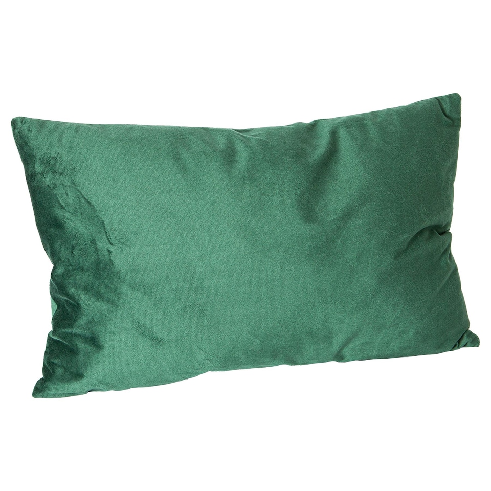 image 1 of Nicola Spring Rectangle Velvet Cushion - 60cm x 40cm - Green | Green | Green