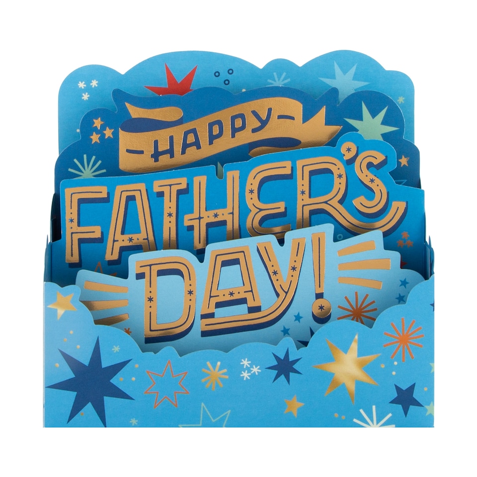image 1 of Hallmark Father's Day Card For Dad -   3D Pop-Up Stars Design