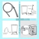 image 4 of SPARES2GO Universal Straight Drain Hose Pipe for Dishwasher Washing Machine (21mm)