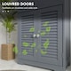 image 5 of kleankin Free Standing Bathroom Storage Cabinet with Louvred Doors, 2 Drawers, Grey