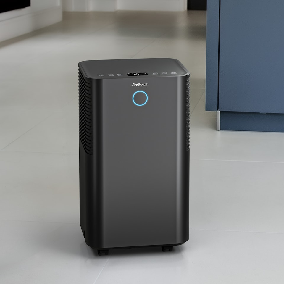 image 1 of Pro Breeze OmniDry 12L Quiet Dehumidifier with Max Extraction - Black
