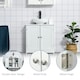 image 9 of kleankin 60x60cm Under-Sink Storage Cabinet w/ Adjustable Shelf Drain Hole White White | White