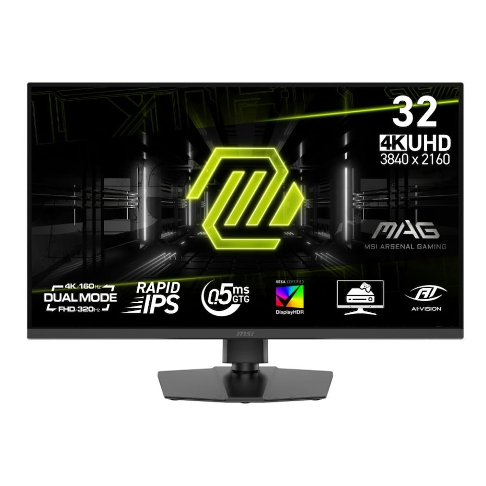MSI MAG 322URDF E16 32" IPS Dual Frame UHD 4K 160Hz / FHD 320Hz 0.5ms Gaming Monitor
