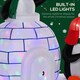 image 8 of HOMCOM 5ft Christmas Inflatable Two Penguins w/ Ice House for Garden Lawn