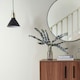image 4 of ValueLights Nowek Matte Black Pendant Light and E27 Pear LED 4W Warm White 2700K Bulb