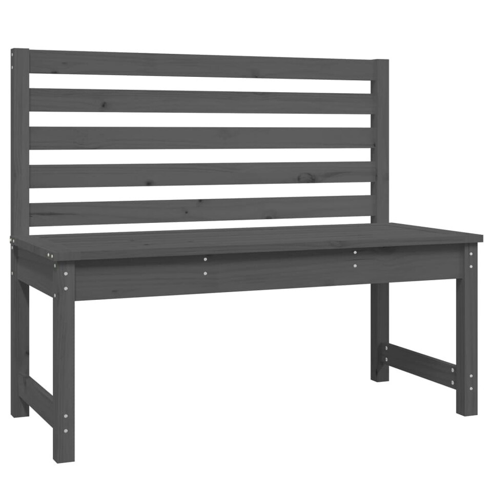 Garden Bench Grey 109 cm Solid Wood Pine Tesco Groceries
