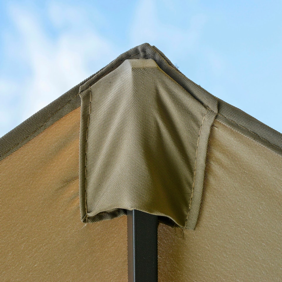 image 1 of Outsunny 4.6M Garden Patio Umbrella Canopy Parasol Sun Shade w/ Base Off White