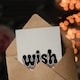image 3 of Wish Colourful Retro Rainbow Font Typography Good Luck Greeting Card