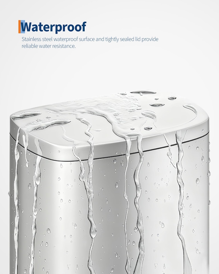 image 1 of London Boutique 50L Stainless Steel Pedal Bin Kitchen Trash Can w/ Removable Inner Bucket - Silver