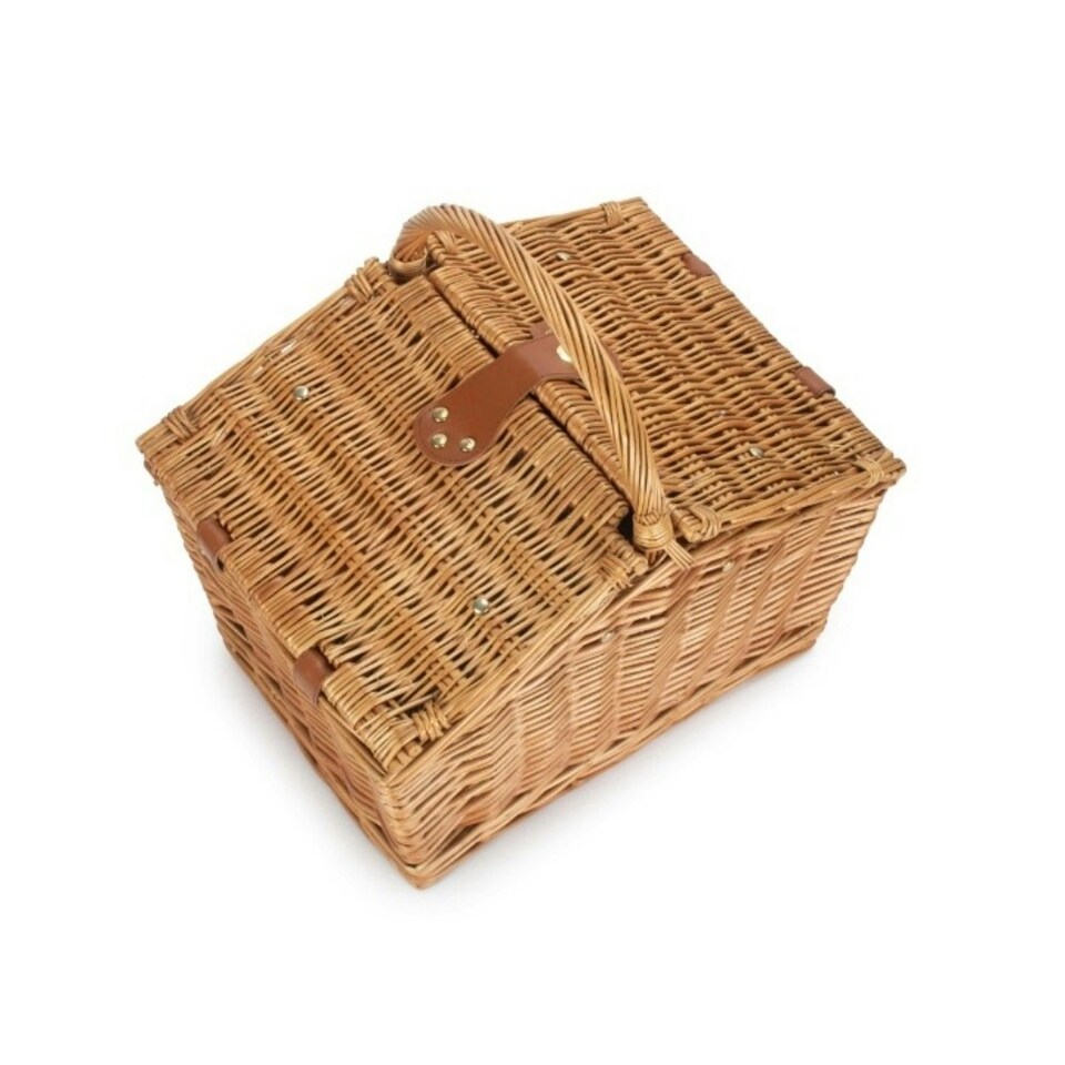 image 1 of 2 Person Ravenstor Slope-Sided Fitted Wicker Picnic Basket