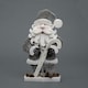 image 2 of 32Cm Grey Santa Christmas Tabletop Figures Glitter Foam Showpiece Decorations