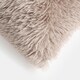 image 3 of OHS 2 x Fluffy Shaggy Soft Plush Cushion Covers, 45x45cm - Natural