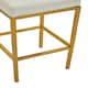 image 5 of Interiors by Premier Baina White Pu And Gold Finish Bar Stool