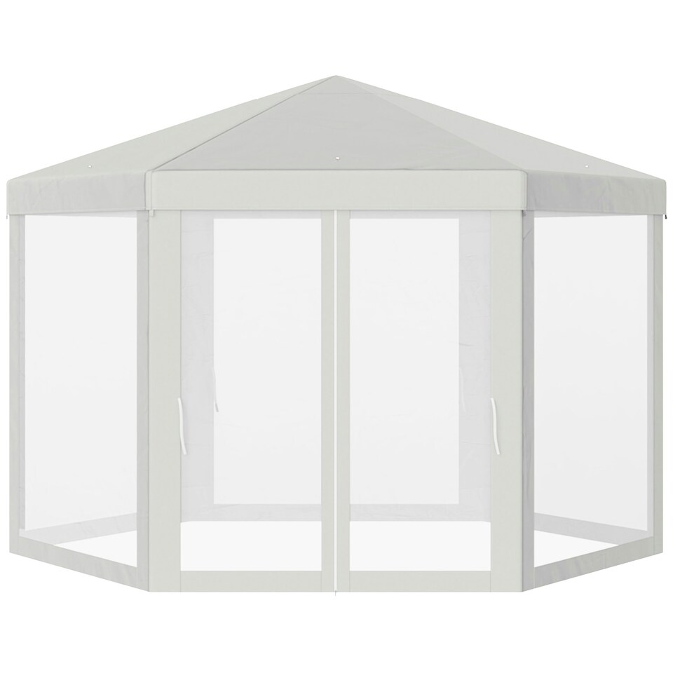 Outsunny Garden Hexagonal Gazebo Patio Outdoor Canopy Patio Party