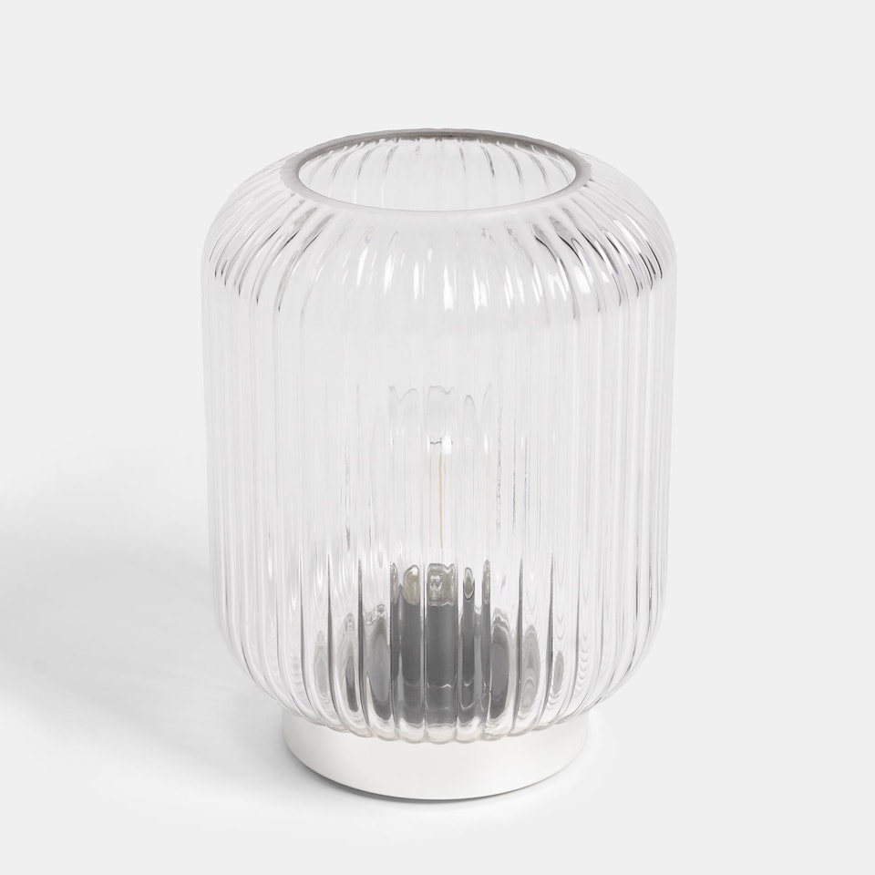 image 1 of OHS Glass Cordless Table Lamp LED Battery Operated Night Light