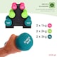 image 5 of 12kg Neoprene Hand Dumbbell Workout Weight Set Including Stand