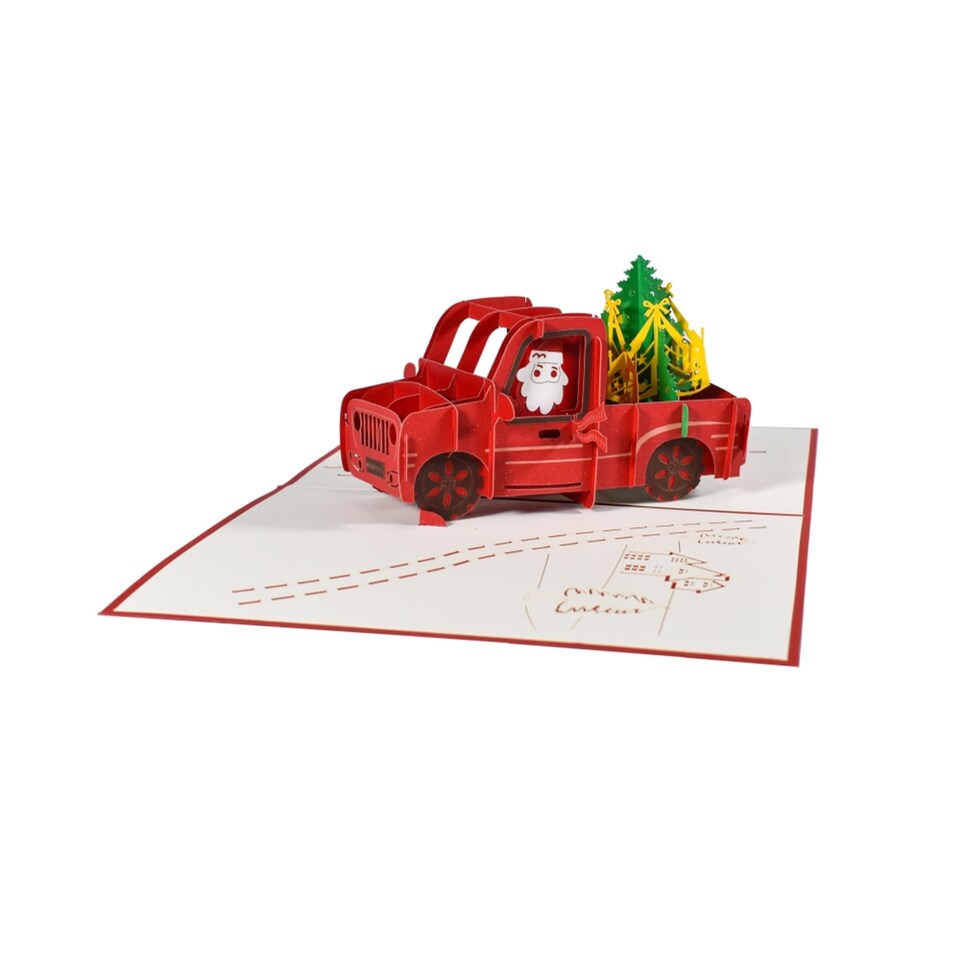 image 1 of Tree Delivery Festive Truck 3D Pop Up Christmas Card