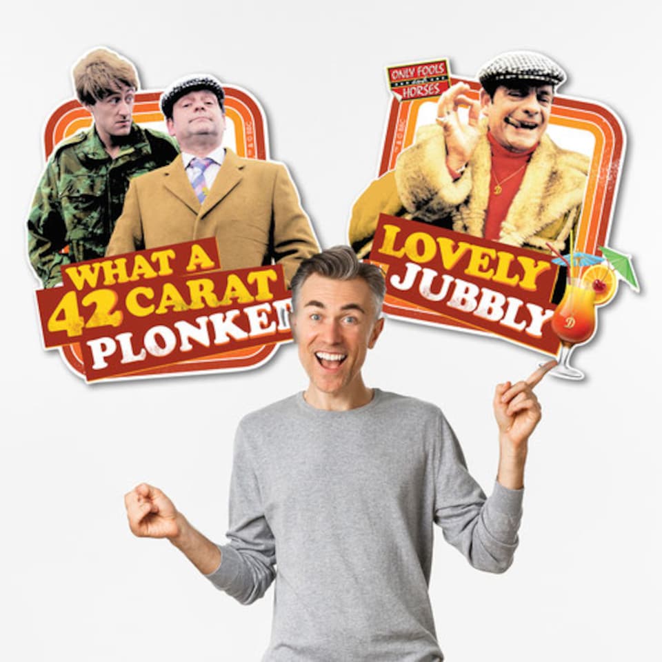 image 1 of What a 42-Carat Plonker and Lovely Jubbly Only Fools and Horses Wall Art Cardboard Cutouts 55cm - Pack of 2
