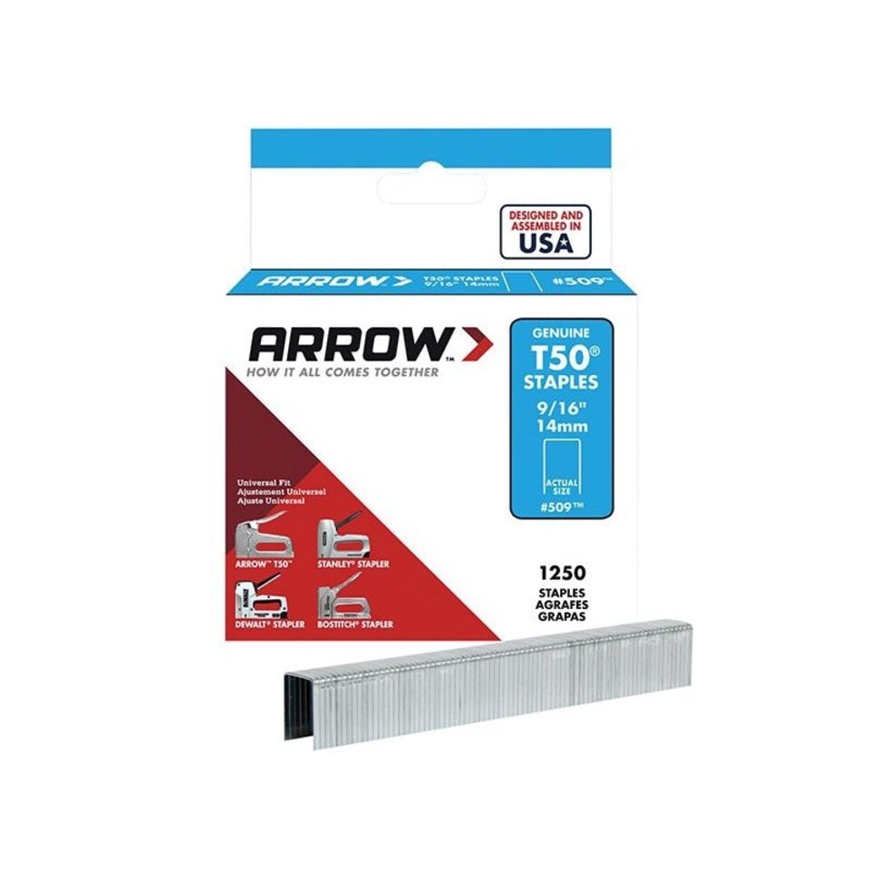 Arrow T50 Staples - Multi Colour - 9/16 inch / 14mm