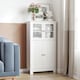 image 6 of kleankin Bathroom Floor Storage Cabinet Standing Unit Kitchen Cupboard W/ Doors