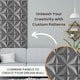 image 4 of NOVECRAFTO 3D Wall Panels – Quilted Fold Design – 6 PVC Sheets – 1.5m² (16.15sqft) – 50x50cm Decorative Interior Wall Cladding Panels Silver
