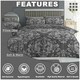 image 3 of VELVETIO Ananias Damask Complete Duvet Cover Set with Fitted Sheet Printed Bedding Quilt Grey | Single