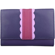 Genuine Soft Leather Multi-Colour Money / Cred Card Holder / Purse Purple | Purple/Fuchsia/Lilac