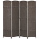 image 1 of HOMCOM 4 Panel Folding Room Divider, Freestanding Privacy Screen for Living Room, Bedroom and Office, 160 x 170cm, Brown | Brown