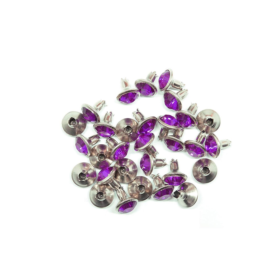 image 1 of 8mm Diamante Acrylic Rhinestone Studs with Pins - Pack of 10