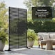 image 6 of Nicoman Metal Slat Indoor Outdoor Privacy Screen with Stand | Black | Black | 1