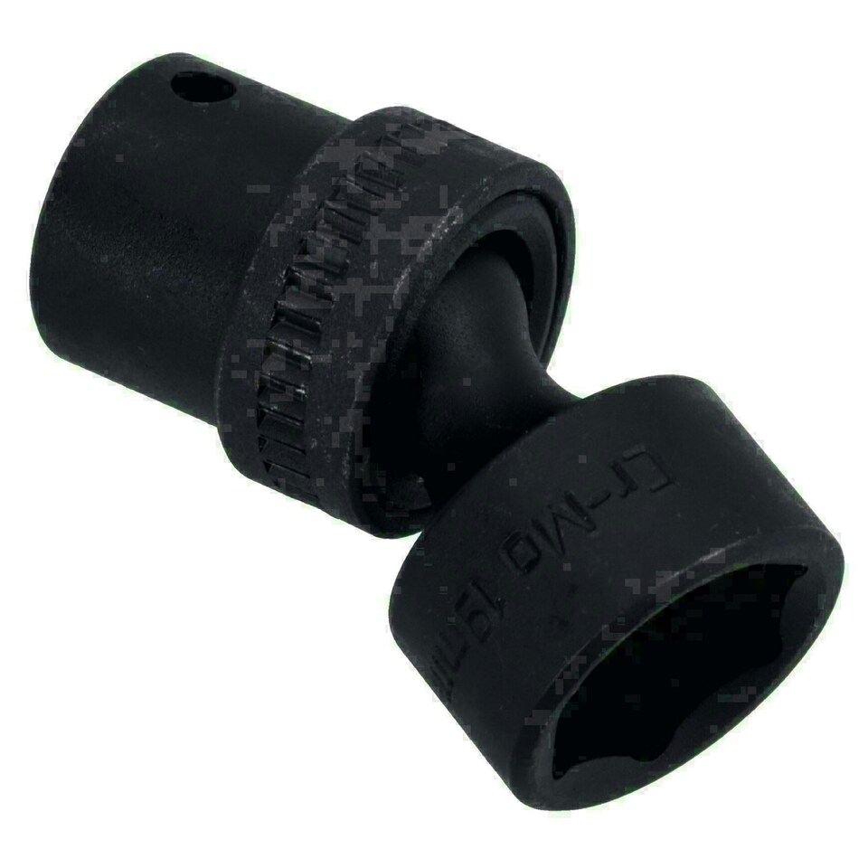 image 1 of 19mm 3/8in Drive Universal Swivel Wobble Metric Impact Shallow Socket