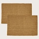 image 1 of Homescapes Set of 2 Plain Coir Doormats - 60 x 40 cm