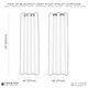 image 7 of Off White Lined Blackout Eyelet Curtains - 46 x 63 Inch Drop - 2 Panel | White | One Size