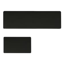 Marlow 2PC Kitchen Mat Black Non-Slip Woven Rubber Absorbent Floor Mat | Black | Black | One Size