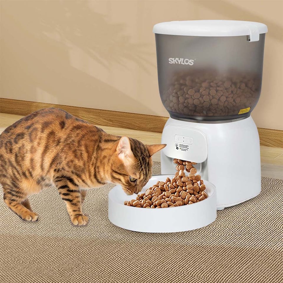 image 1 of Skylos 4L Automatic Pet Feeder Wifi Auto Smart Dog Food Dispenser Timer Feed