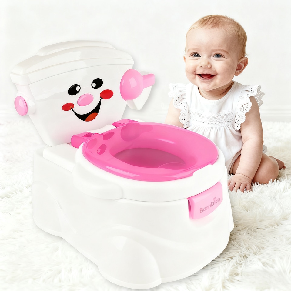 image 1 of Bambico Bambico Children's Potty Toilet With Removable inner bucket | Pink