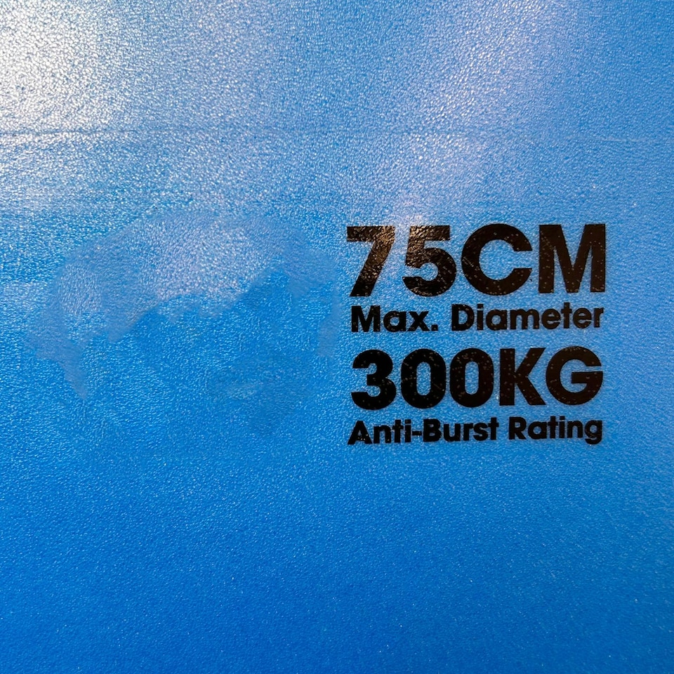 image 1 of Swiss Exercise Ball Anti Burst 300kg for Yoga, Fitness Pilates Core Workouts 75cm Blue